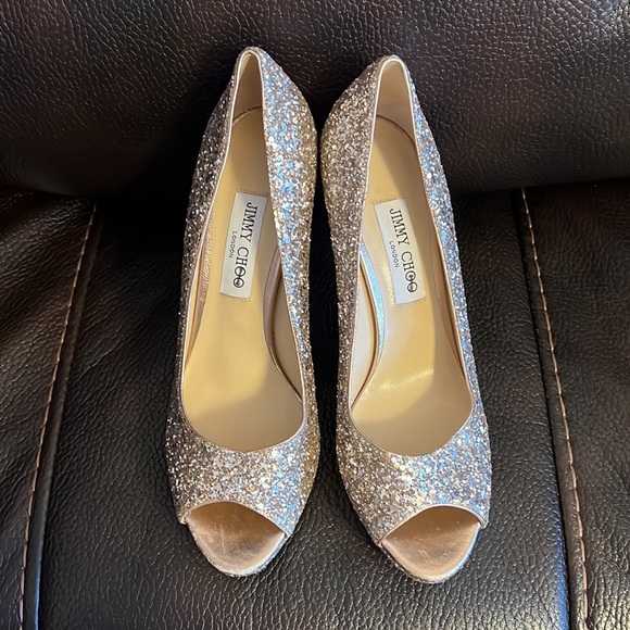 Jimmy choo glitter sparkle heel pumps heels - Picture 7 of 8